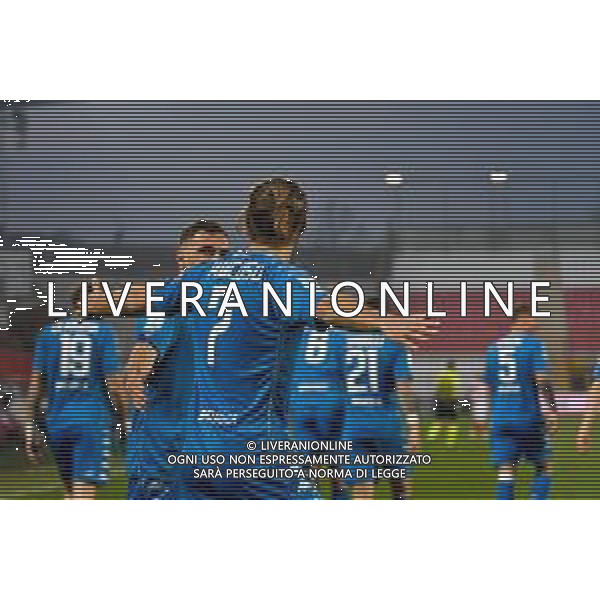 Marinil/LMedia - RL Vicenza vs Empoli FC - Italian Football Championship League BKT 2020/2021 13 March 2021 - Romeo Menti stadium, vicenza, Italy Photo showing: Leonardo Mancuso (Empoli FC) celebrate the goal of 0-1 @Marinil/LMedia AG ALDO LVERANI SAS