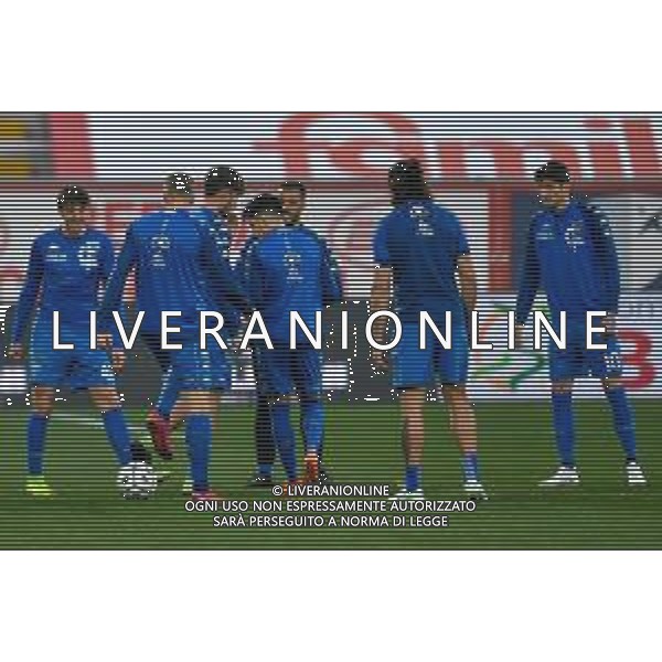Marinil/LMedia - RL Vicenza vs Empoli FC - Italian Football Championship League BKT 2020/2021 13 March 2021 - Romeo Menti stadium, vicenza, Italy Photo showing: Empoli FC warmup @Marinil/LMedia AG ALDO LVERANI SAS