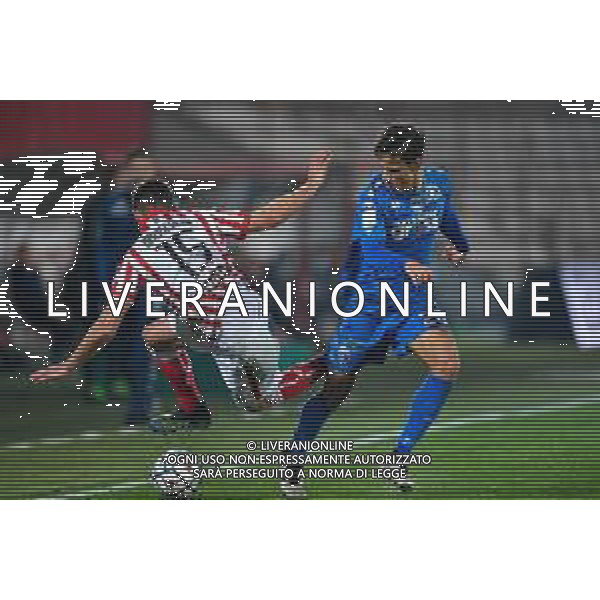 Marinil/LMedia - RL Vicenza vs Empoli FC - Italian Football Championship League BKT 2020/2021 13 March 2021 - Romeo Menti stadium, vicenza, Italy Photo showing: Matteo Bruscagin (LR Vicenza Virtus) and Samuele Ricci (Empoli FC) in action @Marinil/LMedia AG ALDO LIVERANI SAS