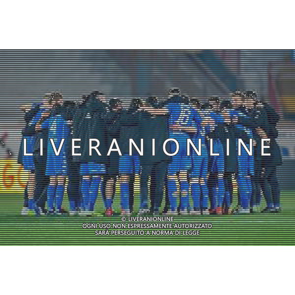 Marinil/LMedia - RL Vicenza vs Empoli FC - Italian Football Championship League BKT 2020/2021 13 March 2021 - Romeo Menti stadium, vicenza, Italy Photo showing: Empoli FC celebrate the winner match @Marinil/LMedia AG ALDO LIVERANI SAS