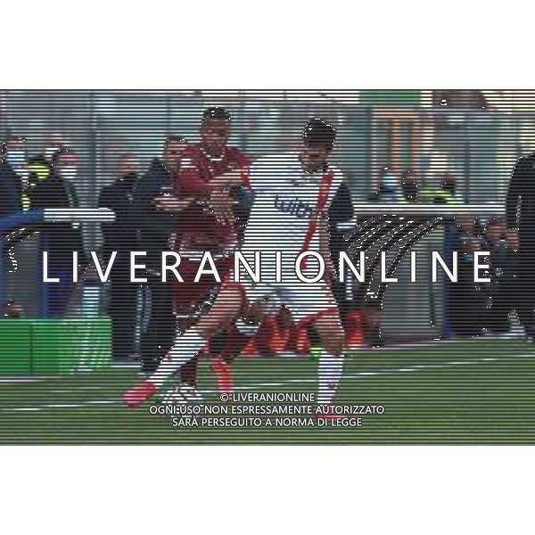 REGGINA - MONZA CAMPIONATO CALCIO SERIE BKT 13.03.2021 NELLA FOTO RIGOBERTO RIVAS (REGGINA) E MARIO SAMPIRISI (MONZA) ©GAREFFA PASQUALE / AGENZIA ALDO LIVERANI SAS