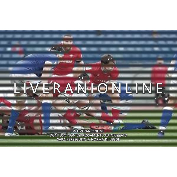 Marianiu/LMedia - 2021 Guinness Six Nations Rugby - Italy vs Wales - Rugby Six Nations match 13 March 2021 - Stadio Olimpico, rome, Italy Photo showing: Wales @Marianiu/LMedia AG ALDO LIVERANI SAS