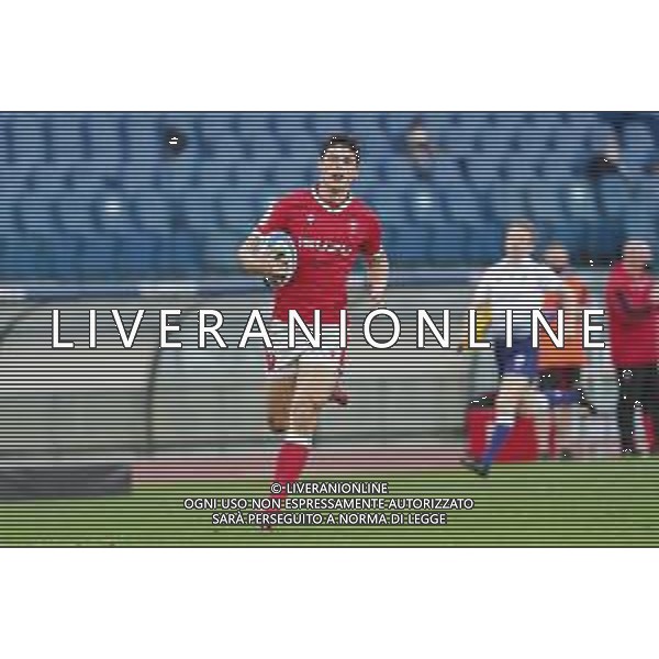Marianiu/LMedia - 2021 Guinness Six Nations Rugby - Italy vs Wales - Rugby Six Nations match 13 March 2021 - Stadio Olimpico, rome, Italy Photo showing: try Louis Rees-Zammit (Wales) @Marianiu/LMedia AG ALDO LIVERANI SAS