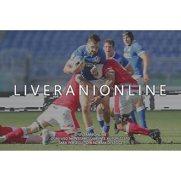 Marianiu/LMedia - 2021 Guinness Six Nations Rugby - Italy vs Wales - Rugby Six Nations match 13 March 2021 - Stadio Olimpico, rome, Italy Photo showing: Mattia Bellini (Italy) @Marianiu/LMedia AG ALDO LIVERANI SAS