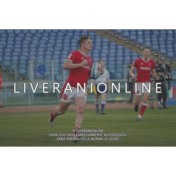 Marianiu/LMedia - 2021 Guinness Six Nations Rugby - Italy vs Wales - Rugby Six Nations match 13 March 2021 - Stadio Olimpico, rome, Italy Photo showing: try Callum Sheedy (Wales) @Marianiu/LMedia AG ALDO LIVERANI SAS