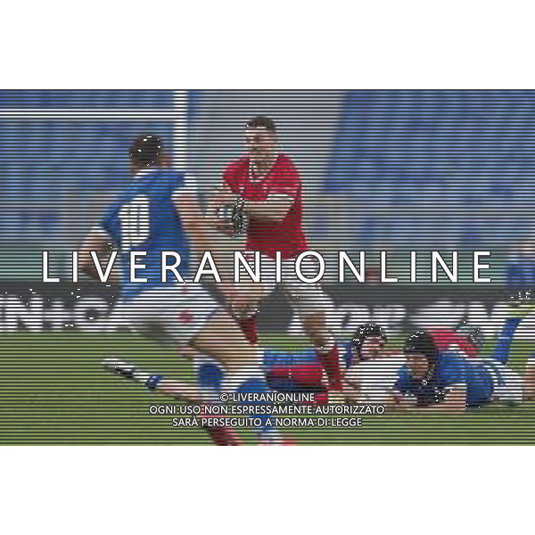 Marianiu/LMedia - 2021 Guinness Six Nations Rugby - Italy vs Wales - Rugby Six Nations match 13 March 2021 - Stadio Olimpico, rome, Italy Photo showing: George North (Wales) @Marianiu/LMedia AG ALDO LIVERANI SAS