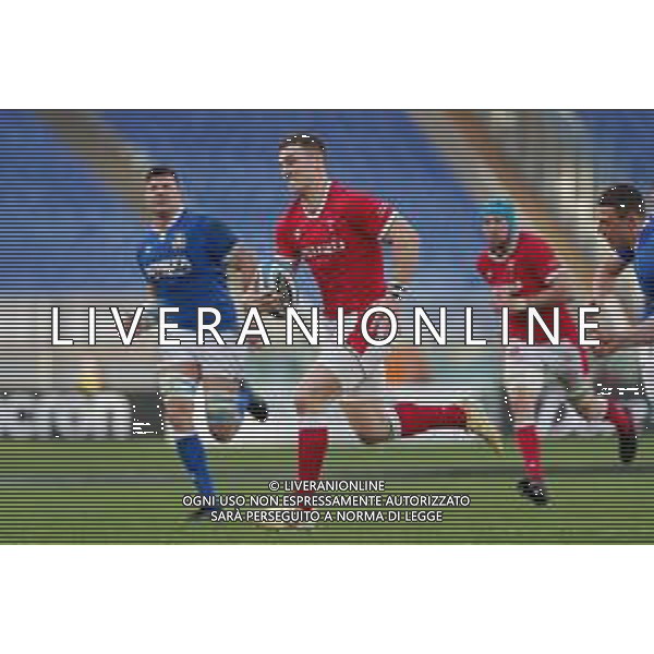 Marianiu/LMedia - 2021 Guinness Six Nations Rugby - Italy vs Wales - Rugby Six Nations match 13 March 2021 - Stadio Olimpico, rome, Italy Photo showing: George North (Wales) @Marianiu/LMedia AG ALDO LIVERANI SAS