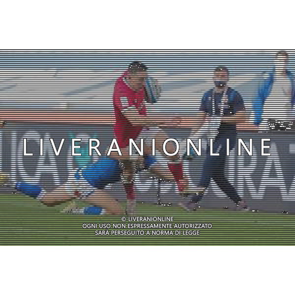 Marianiu/LMedia - 2021 Guinness Six Nations Rugby - Italy vs Wales - Rugby Six Nations match 13 March 2021 - Stadio Olimpico, rome, Italy Photo showing: Josh Adams (Wales) @Marianiu/LMedia AG ALDO LIVERANI SAS