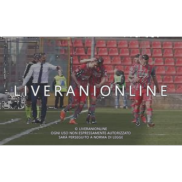 CREMONESE - REGGIANA CAMPIONATO CALCIO SERIE BKT 13.03.2021 NELLA FOTO L\'ALLENATORE FABIO PECCHIA - ESULTANZA DOPO IL GOL DI STRIZZOLO LUCA ©SANTANDREA / AGENZIA ALDO LIVERANI SAS