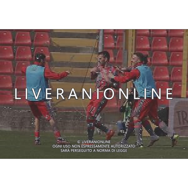 CREMONESE - REGGIANA CAMPIONATO CALCIO SERIE BKT 13.03.2021 NELLA FOTO ESULTANZA DOPO IL GOL DI STRIZZOLO LUCA ©SANTANDREA / AGENZIA ALDO LIVERANI SAS