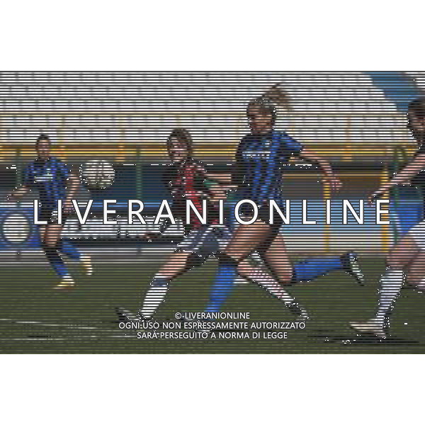 © TVRG Valentina Giacinti (Milan) e Julie Debever (Inter) Inter Milano Women vs Milan Women Coppa Italia Femminile semifinale - gara di andata stadio Ernesto Breda Sesto San Giovanni (MI) 14-03-2021 foto Roberto Garavaglia/ag. Aldo Liverani sas