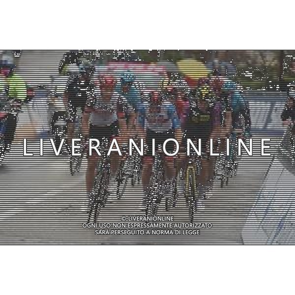 14-03-2021 Tirreno - Adriatico; Tappa 05 Castellalto - Castelfidardo; 2021, Uae - Emirates; 2021, Jumbo - Visma; Formolo, Davide; Pogacar, Tadej; Van Aert, Wout; Castelfidardo; FOTO STEFANO SIROTTI-AG ALDO LIVERANI SAS
