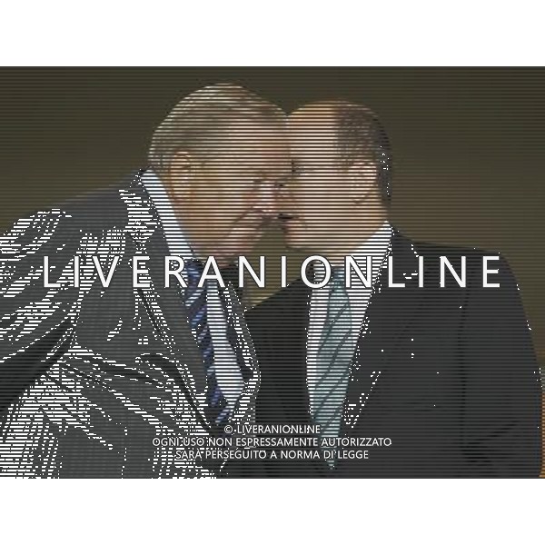 Montecarlo 26/08/2005 Finale Supercoppa Europea 2005 liverpool-cska mosca 3:1 nella foto johansson lennart e s.a.s. principe alberto di monaco ph marco luzzani/ag aldo liverani s.a.s.