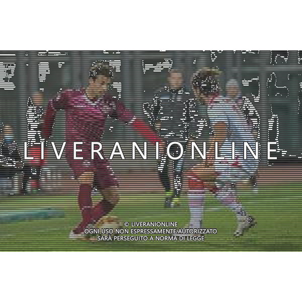 Fagiolinia/LMedia - Livorno vs Grosseto - Campionato di Calcio Serie C - Lega Pro 2020/2021 16 marzo 2021 - Stadio Armando Picchi, Livorno, Italia Nella foto: Andrea Gemignani (Livorno) prova a saltare Elia Galligani (Grosseto) @Fagiolinia/LMedia AG ALDO LIVERANI SAS