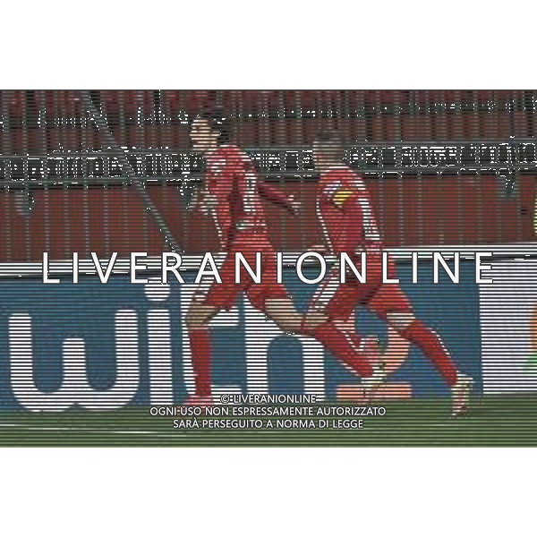 © TVRG Andrea Colpani (Monza) esulta dopo il gol del 2 a 0 Monza vs Reggiana Campionato Serie BKT - 29a giornata Monza 16-03-2021 U-Power Stadium foto Roberto Garavaglia/ag. Aldo Liverani sas /AGENZIA ALDO LIVERANI SAS