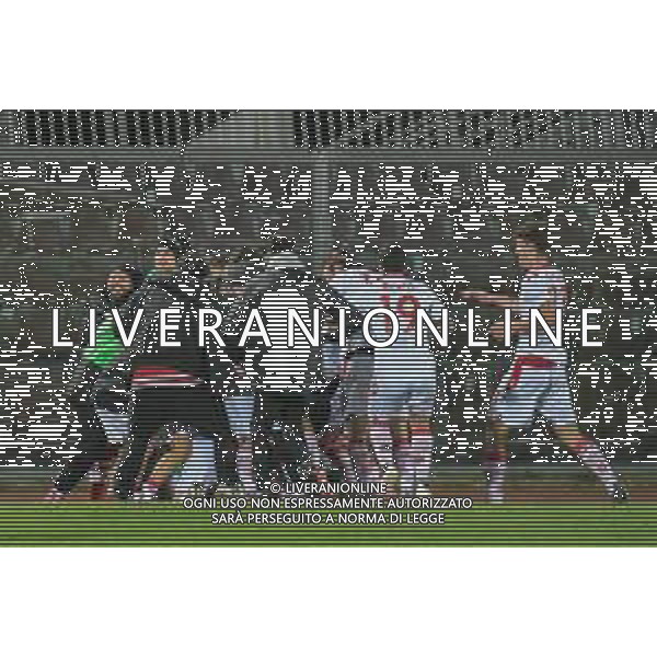 Fagiolinia/LMedia - Livorno vs Grosseto - Campionato di Calcio Serie C - Lega Pro 2020/2021 16 marzo 2021 - Stadio Armando Picchi, Livorno, Italia Nella foto: Esultanza Grosseto dopo il gol del pareggio @Fagiolinia/LMedia AG ALDO LIVERANI SAS