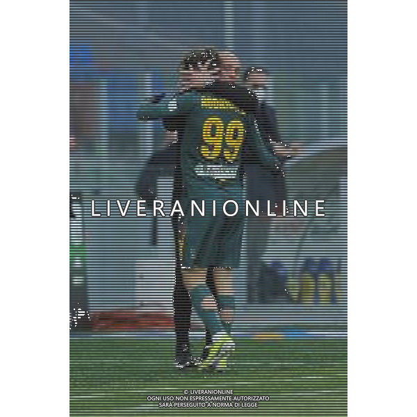 Frosinone vs Lecce Campionato Serie B - 30 Giornata Stadio B.Stirpe - Frosinone 20-03-2021 nella foto Esultanza Rodriguez e Corini ©Federico Gaetano / AGENZIA ALDO LIVERANI SAS