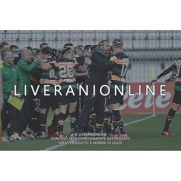 © TVRG esultanza Venezia dopo il gol dell\'1 a 0 Mattia Aramu Monza vs Venezia Campionato Serie BKT - 30a giornata Monza 20-03-2021 U-Power Stadium foto Roberto Garavaglia/ag. Aldo Liverani sas / AGENZIA ALDO LIVERANI SAS