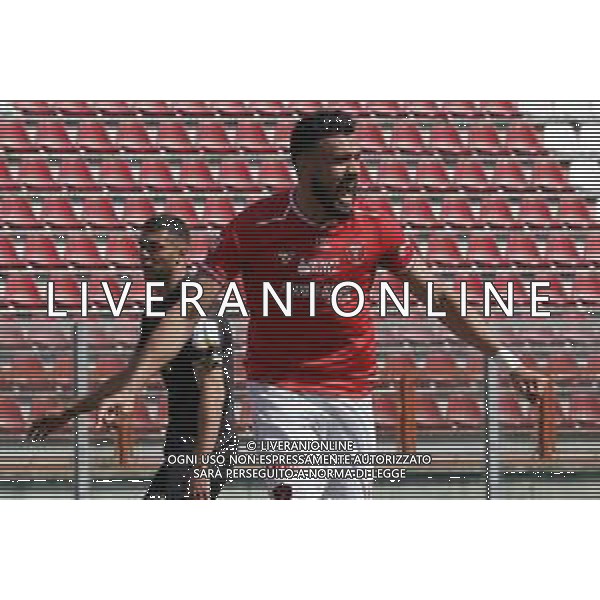 Cerquiglinio/LMedia - AC Perugia vs FC Sudtirol - Italian football Serie C match 2020/2021 21 March 2021 - Renato Curi stadium, perugia, Italy Photo showing: salvatore monaco (n.6 perugia calcio) exultation 1-0 @Cerquiglinio/LMedia/ AGENZIA ALDO LIVERANI SAS