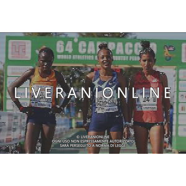 FSCV - 64° Cross del Campaccio San Giorgio su Legnano (MI), 21 Marzo2021 Nella foto: Tsehay Gemechu, Lilian Rangeruk e Tsige Haileslase. podio femminile dell\'edizione del 2021 Ph. Soli - Ag. Aldo Liverani/ AGENZIA ALDO LIVERANI SAS