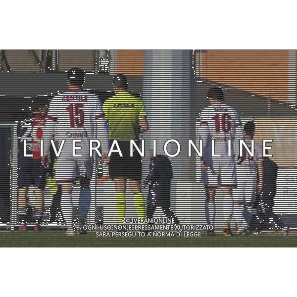 Virtus Verona - Alma Juventus Fano Campionato di Calcio serie C girone B - 21/03/2021 nella foto: delusione fano a fine gara ©Claudio Zamagni/Agenzia Aldo Liverani