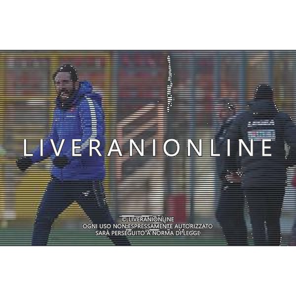 Cerquiglinio/LMedia - AC Perugia vs FC Sudtirol - Italian football Serie C match 2020/2021 21 March 2021 - Renato Curi stadium, perugia, Italy Photo showing: caserta fabio (allenatore perugia calcio) exultation at the end of the race @Cerquiglinio/LMedia/ AGENZIA ALDO LIVERANI SAS