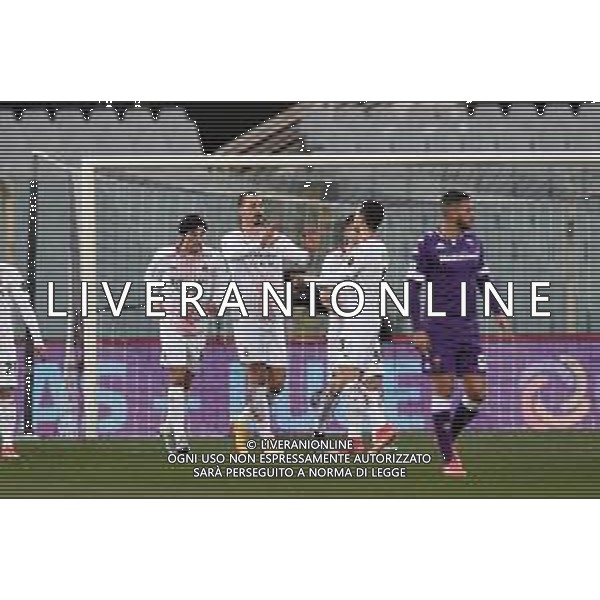 Papinia/LMedia - ACF Fiorentina vs AC Milan - Italian football Serie A match 2020/2021 21 March 2021 - Artemio Franchi stadium, florence, Italy Photo showing: Zlatan Ibrahimovic of AC Milan celebrates after scoring a goal @Papinia/LMedia AG ALDO LIVERANI SAS