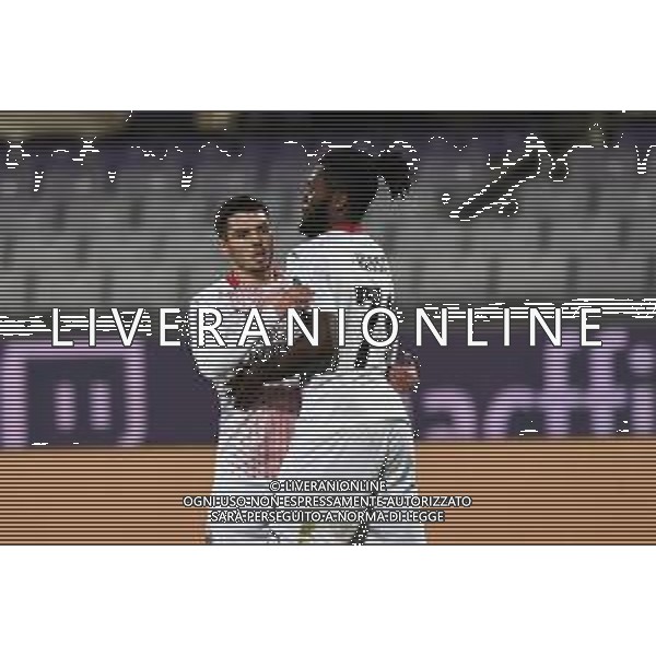 Papinia/LMedia - ACF Fiorentina vs AC Milan - Italian football Serie A match 2020/2021 21 March 2021 - Artemio Franchi stadium, florence, Italy Photo showing: Brahim Diaz of AC Milan celebrates after scoring a goal @Papinia/LMedia/ AGENZIA ALDO LIVERANI SAS
