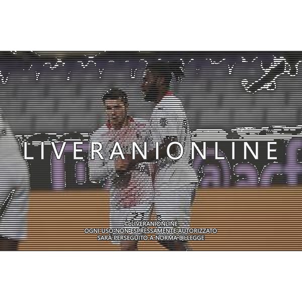 Papinia/LMedia - ACF Fiorentina vs AC Milan - Italian football Serie A match 2020/2021 21 March 2021 - Artemio Franchi stadium, florence, Italy Photo showing: Brahim Diaz of AC Milan celebrates after scoring a goal @Papinia/LMedia/ AGENZIA ALDO LIVERANI SAS
