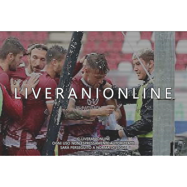 REGGINA - CHIEVO CAMPIONATO CALCIO SERIE B 21.03.2021 NELLA FOTO ESULTANZA DOPO IL GOL DI GERMAN DENIS CON IL FIGLIO ©GAREFFA/ AGENZIA ALDO LIVERANI SAS