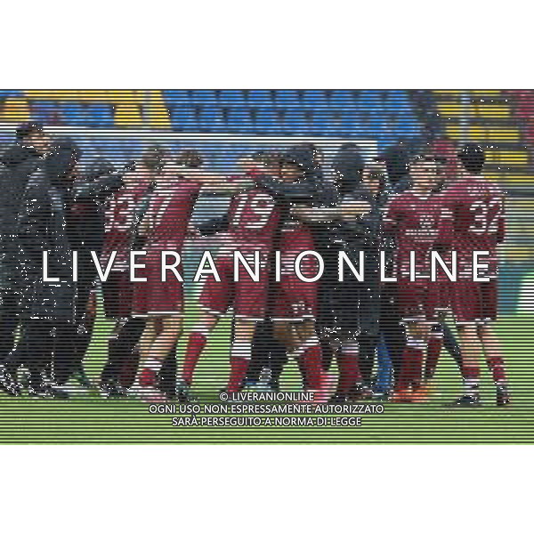 REGGINA - CHIEVO CAMPIONATO CALCIO SERIE B 21.03.2021 NELLA FOTO ESULTANZA DEI GIOCATORI DELLA REGGINA A FINE GARA ©GAREFFA/ AGENZIA ALDO LIVERANI SAS