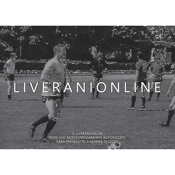 RETROSPETTIVA NILS LIEDHOLM ALLENATORE CALCIO NELLA FOTO NILS LIEDHOLM A MILANELLO NELL\'ANNO 1977 AG ALDO LIVERANI SAS 