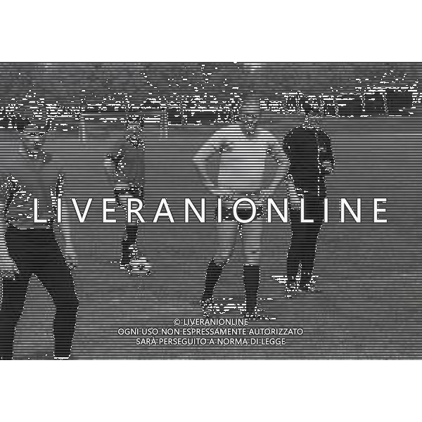 RETROSPETTIVA NILS LIEDHOLM ALLENATORE CALCIO NELLA FOTO NILS LIEDHOLM A MILANELLO NELL\'ANNO 1977 AG ALDO LIVERANI SAS 