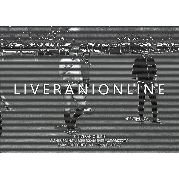 RETROSPETTIVA NILS LIEDHOLM ALLENATORE CALCIO NELLA FOTO NILS LIEDHOLM A MILANELLO NELL\'ANNO 1977 AG ALDO LIVERANI SAS 