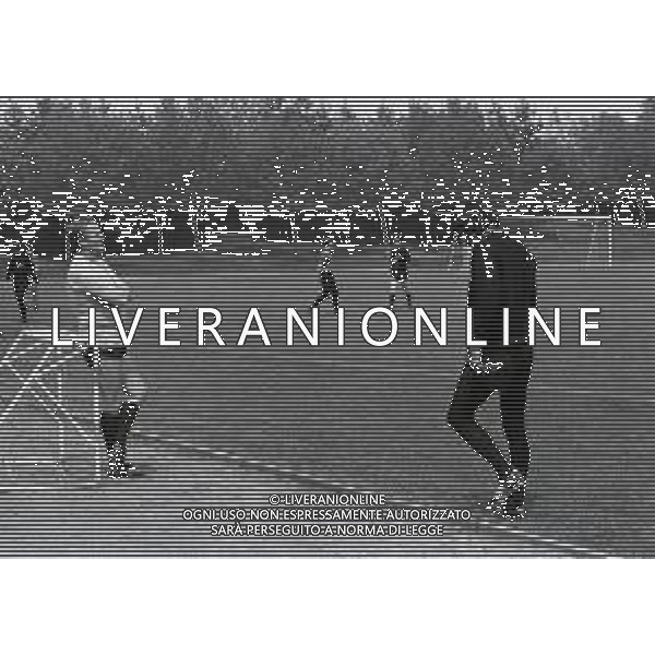 RETROSPETTIVA NILS LIEDHOLM ALLENATORE CALCIO NELLA FOTO NILS LIEDHOLM A MILANELLO NELL\'ANNO 1977 AG ALDO LIVERANI SAS 