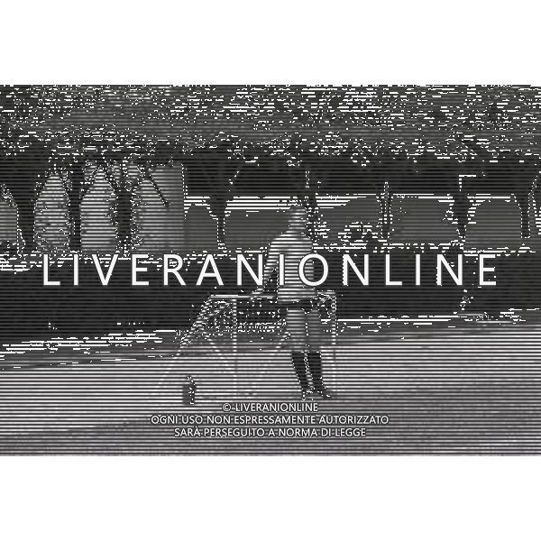 RETROSPETTIVA NILS LIEDHOLM ALLENATORE CALCIO NELLA FOTO NILS LIEDHOLM A MILANELLO NELL\'ANNO 1977 AG ALDO LIVERANI SAS 