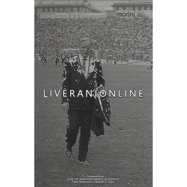 RETROSPETTIVA NILS LIEDHOLM ALLENATORE CALCIO NELLA FOTO NILS LIEDHOLM ALLENATORE ROMA NELL\'ANNO 1982-1983 AG ALDO LIVERANI SAS  