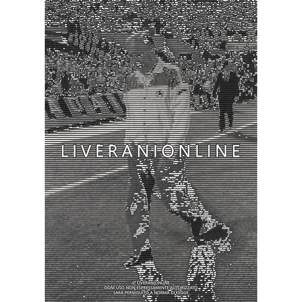 RETROSPETTIVA NILS LIEDHOLM ALLENATORE ROMA CALCIO NELLA FOTO NILS LIEDHOLM ALLENATORE ROMA CALCIO NELL\'ANNO 1983-1984 AG ALDO LIVERANI SAS
