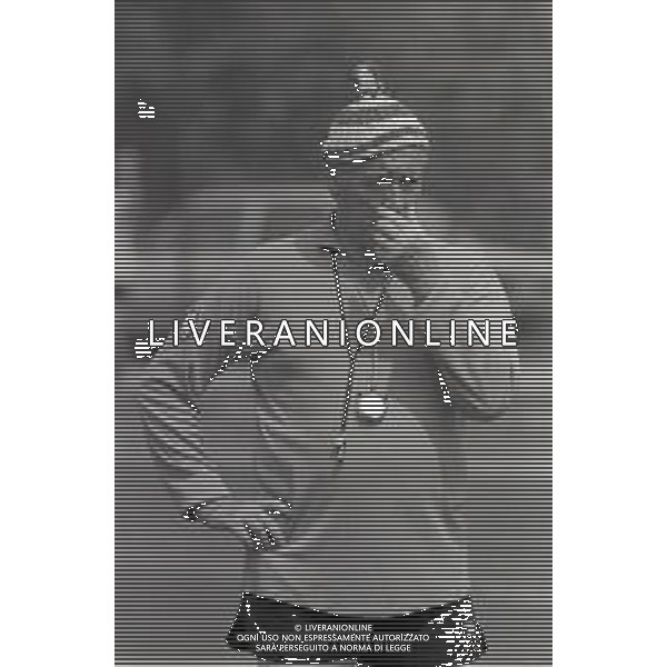 RETROSPETTIVA NILS LIEDHOLM ALLENATORE ROMA CALCIO NELLA FOTO NILS LIEDHOLM ALLENATORE ROMA CALCIO NELL\'ANNO 1983-1984 AG ALDO LIVERANI SAS