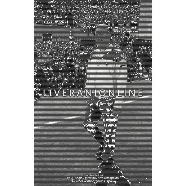 RETROSPETTIVA NILS LIEDHOLM ALLENATORE ROMA CALCIO NELLA FOTO NILS LIEDHOLM ALLENATORE ROMA CALCIO NELL\'ANNO 1983-1984 AG ALDO LIVERANI SAS  