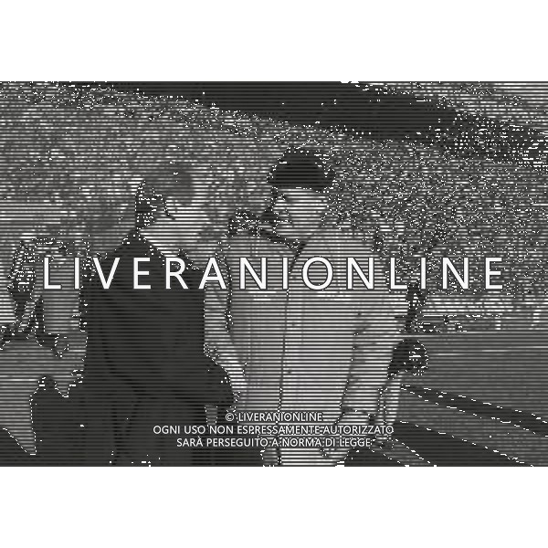 RETROSPETTIVA NILS LIEDHOLM ALLENATORE ROMA CALCIO NELLA FOTO NILS LIEDHOLM ALLENATORE MILAN NELL\'ANNO 1985-1986 CON GIOVANNI TRAPATTONI AG ALDO LIVERANI SAS