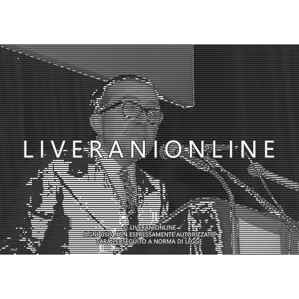 RETROSPETTIVA GIULIO ANDREOTTI POLITICO NELLA FOTO GIULIO ANDREOTTI A UN CONGRESSO A MILANO NELL\'ANNO 1972 AG ALDO LIVERANI SAS