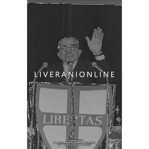 RETROSPETTIVA GIULIO ANDREOTTI POLITICO NELLA FOTO GIULIO ANDREOTTI A UN CONGRESSO A MILANO NELL\'ANNO 1972 AG ALDO LIVERANI SAS
