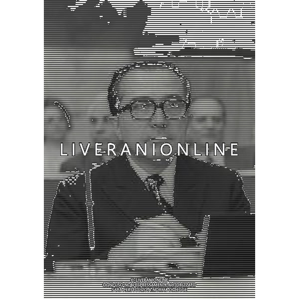 RETROSPETTIVA GIULIO ANDREOTTI POLITICO NELLA FOTO GIULIO ANDREOTTI A UN CONGRESSO A MILANO NELL\'ANNO 1972 AG ALDO LIVERANI SAS