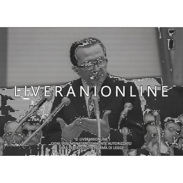 RETROSPETTIVA GIULIO ANDREOTTI POLITICO NELLA FOTO GIULIO ANDREOTTI AL CONGRESSO DELLA DEMOCRAZIA CRISTIANA NELL\'ANNO 1973 A ROMA AG ALDO LIVERANI SAS