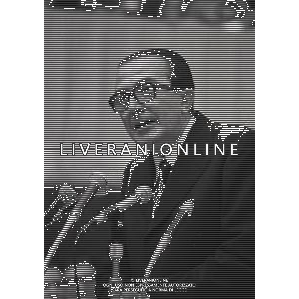 RETROSPETTIVA GIULIO ANDREOTTI POLITICO NELLA FOTO GIULIO ANDREOTTI AL CONGRESSO DELLA DEMOCRAZIA CRISTIANA NELL\'ANNO 1973 A ROMA AG ALDO LIVERANI SAS