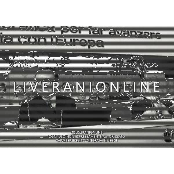 RETROSPETTIVA GIULIO ANDREOTTI POLITICO NELLA FOTO GIULIO ANDREOTTI E AMINTORE FANFANI AL CONGRESSO DELLA DEMOCRAZIA CRISTIANA NELL\'ANNO 1973 A ROMA AG ALDO LIVERANI SAS