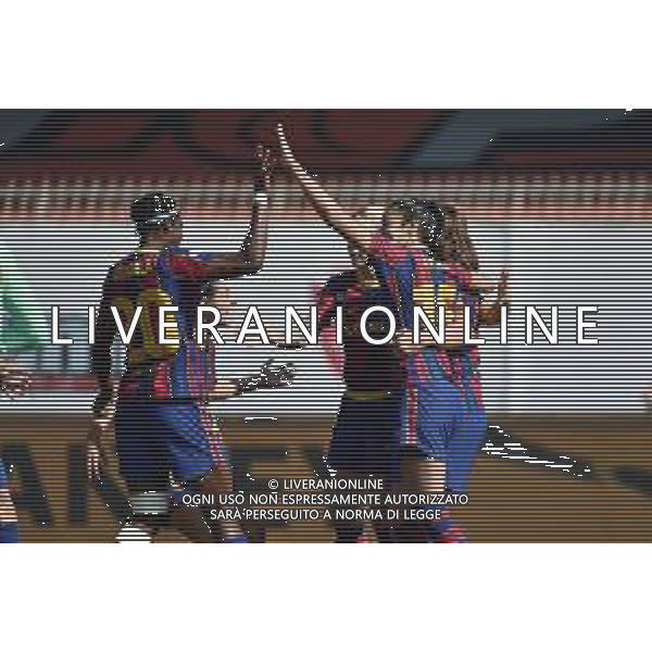 © TVRG esultanza Barcellona dopo il gol del 2 a 0 Barcellona Femeni vs Manchester City Women\'s UEFA Women’s Champions League quarti di finale - gara di andata Monza 24-03-2021 Stadio Brianteo foto Roberto Garavaglia/ag. Aldo Liverani sas