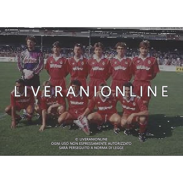 RETROSPETTIVA BARI CALCIO 1992-1993 NELLA FOTO LA FORMAZIONE DEL BARI CALCIO NELL\'ANNO 1992-1993 AG ALDO LIVERANI SAS 