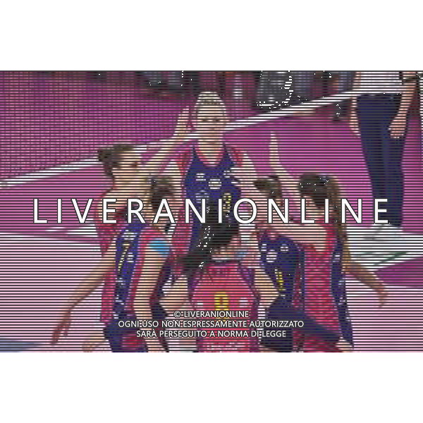 Guglielmii/LMedia - Playoff - Savino Del Bene Scandicci vs Zanetti Bergamo - Campionato di Volley Serie A1 Femminile 2020/2021 24 marzo 2021 - PalaRialdoli, Scandicci, Italia Nella foto: Esultanza Savino Del Bene Scandicci @Guglielmii/LMedia/Agenzia ALDO LIVERANI SAS